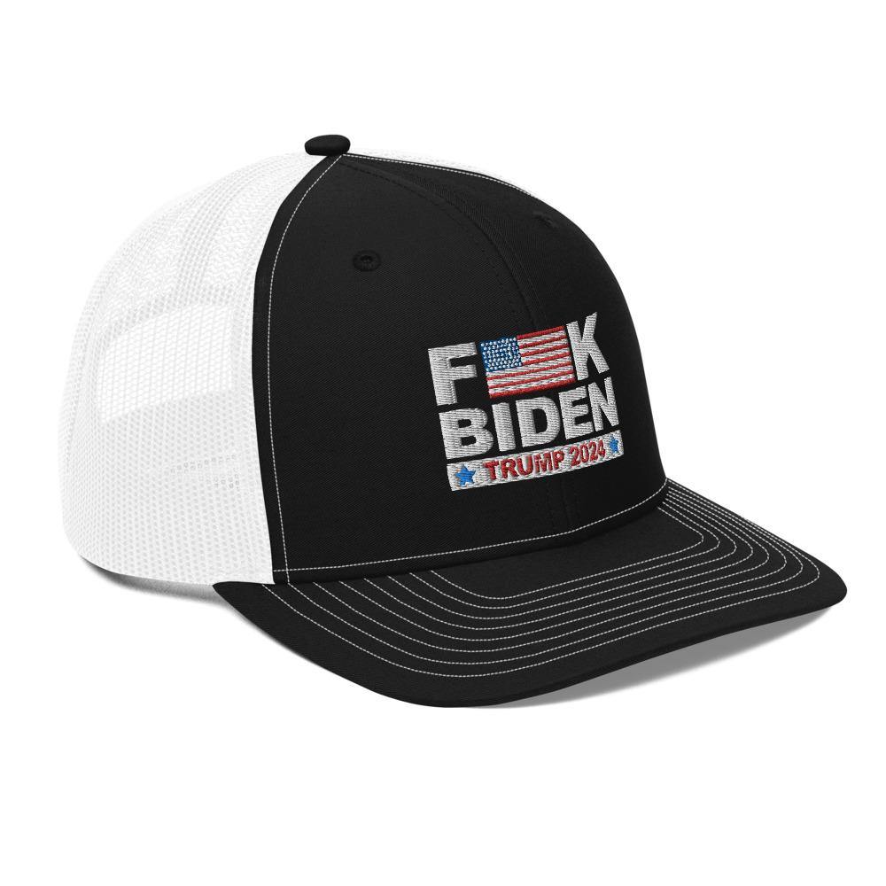 Trump 2024 F Biden Embroidered Trucker Cap